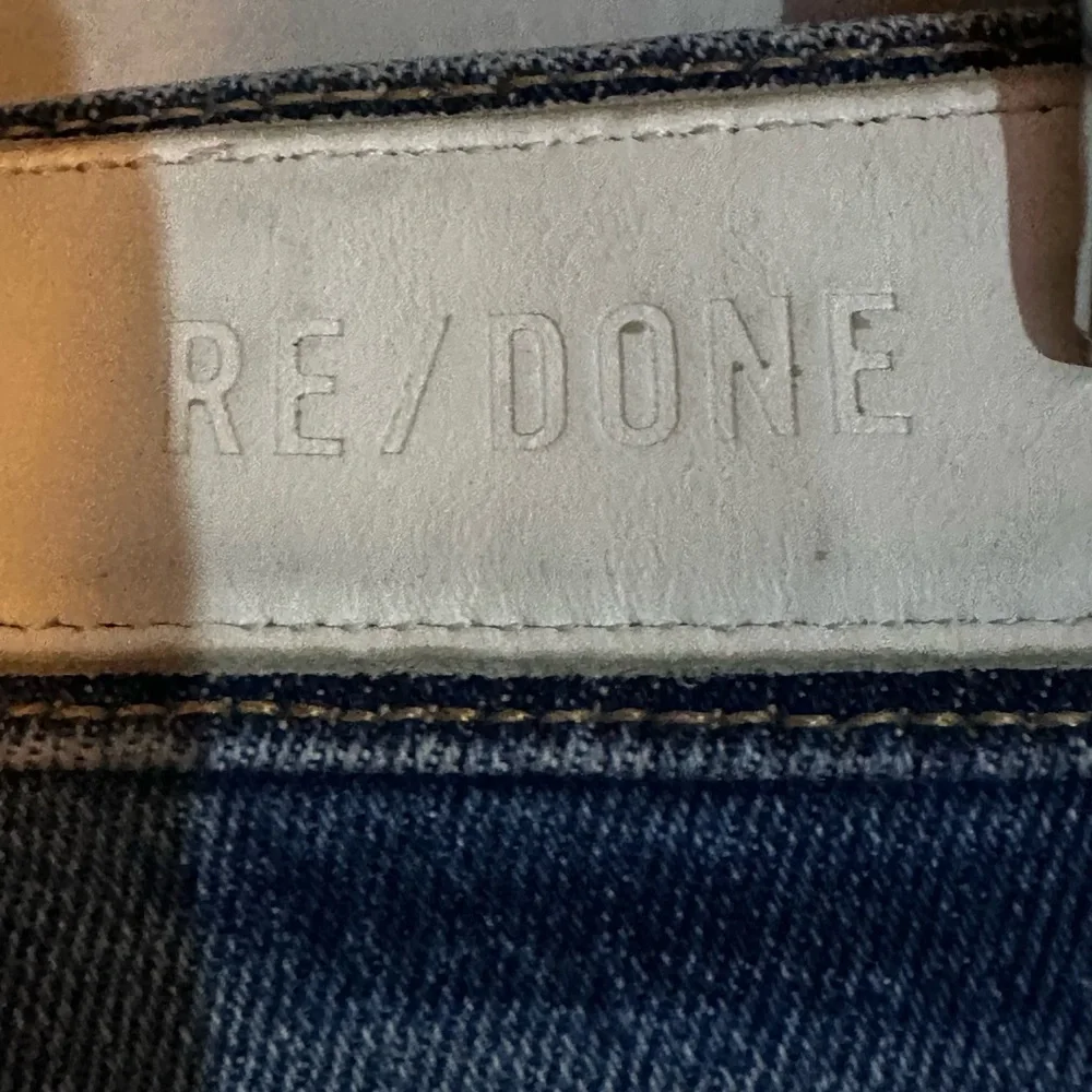 Re/Done 90's High Rise Ankle Crop Jeans in Cadet Indigo Size 26